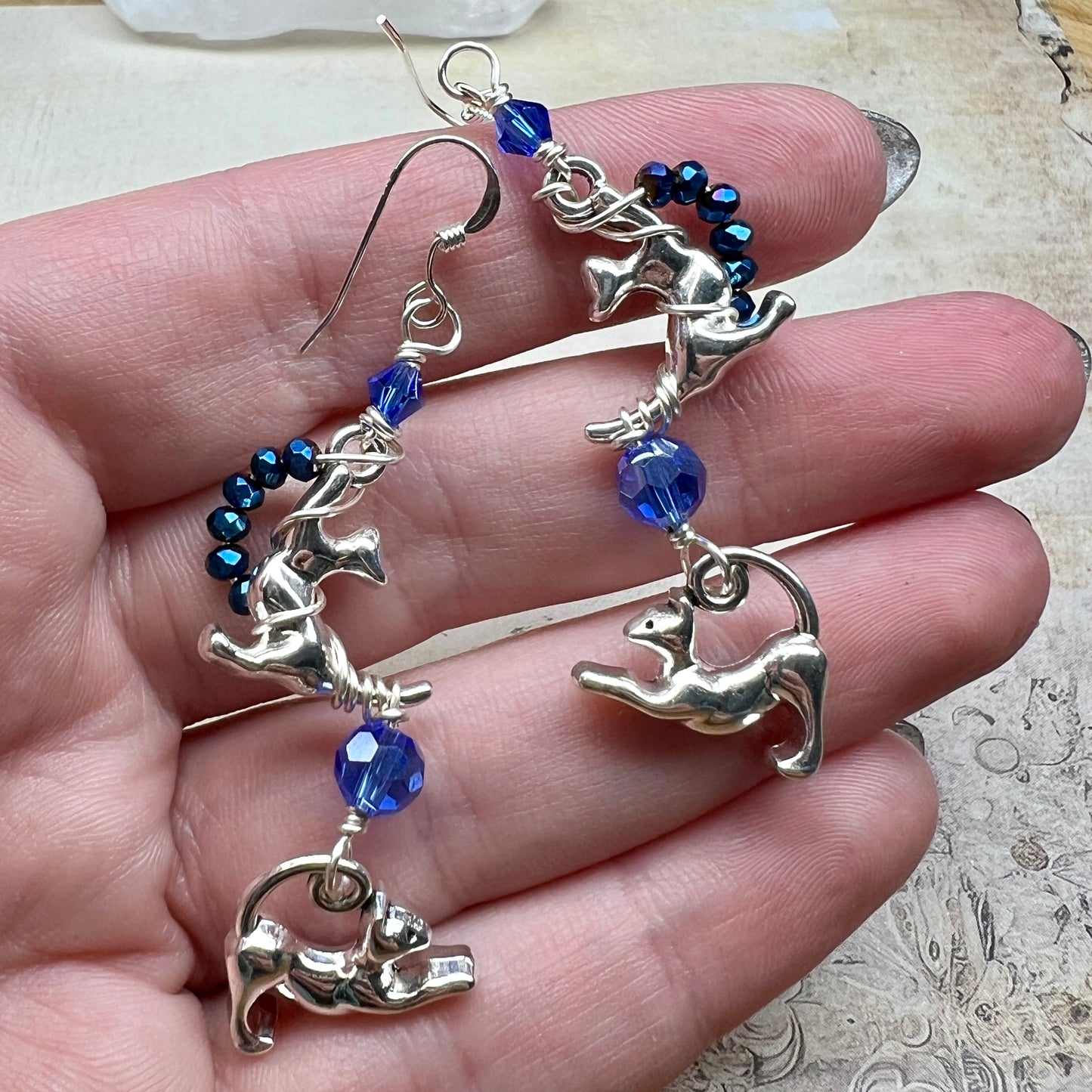 Childless Cat Lady earrings - fancy version