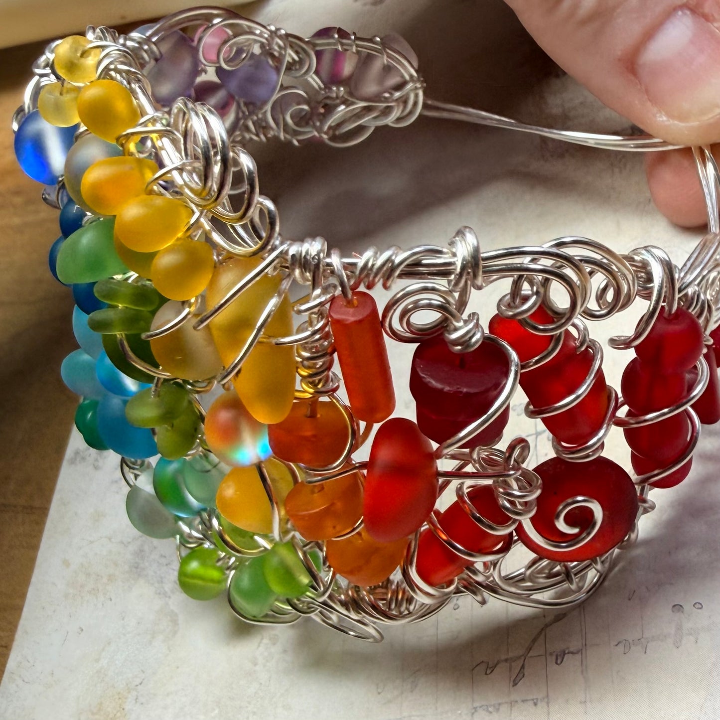 Mermaid Summer - rainbow cuff #3
