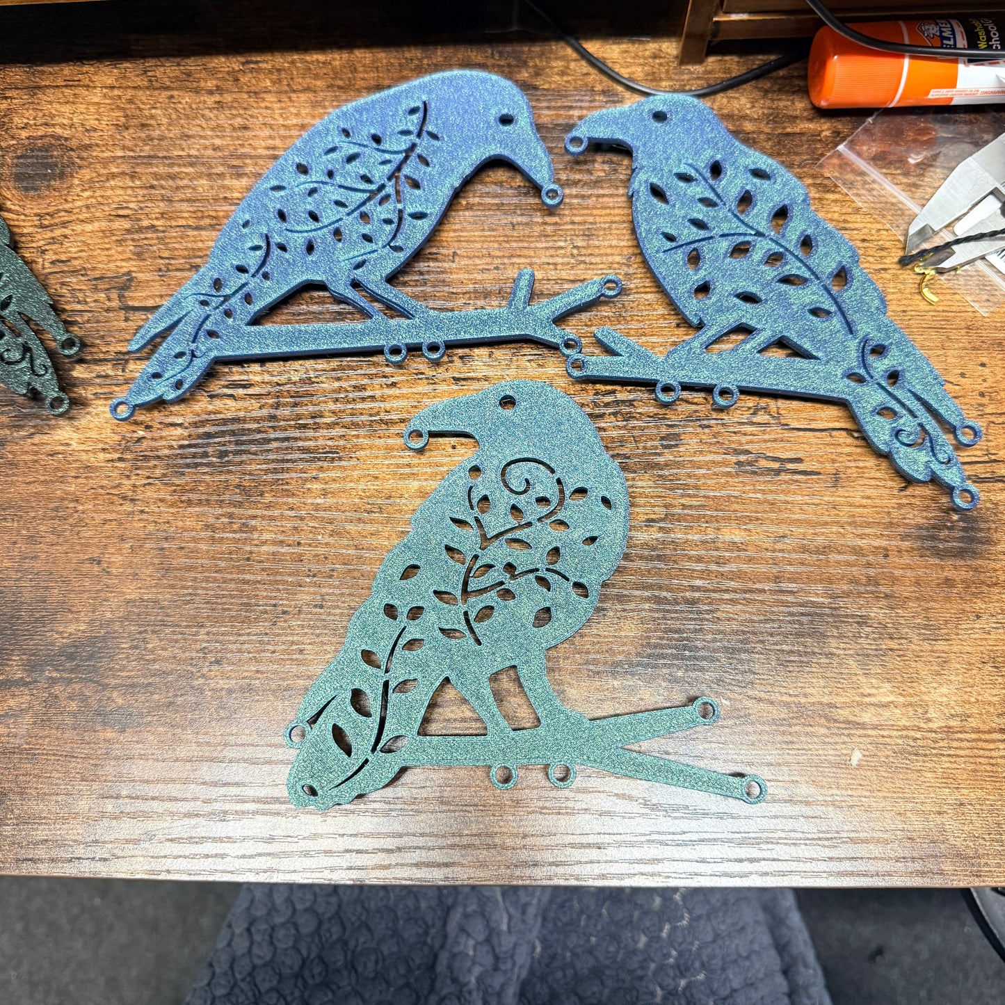 Beta test - crow earring holder set