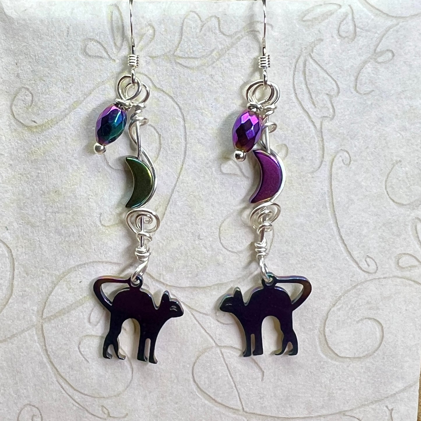 Moonlit Kitty earrings