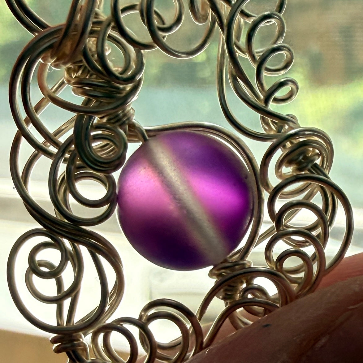 Mermaid Summer - purple glow pendant