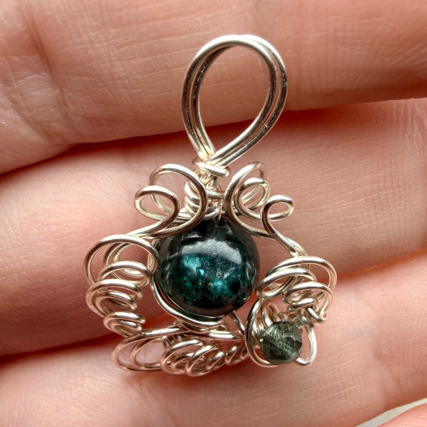 Teal Kyanite pendant #1