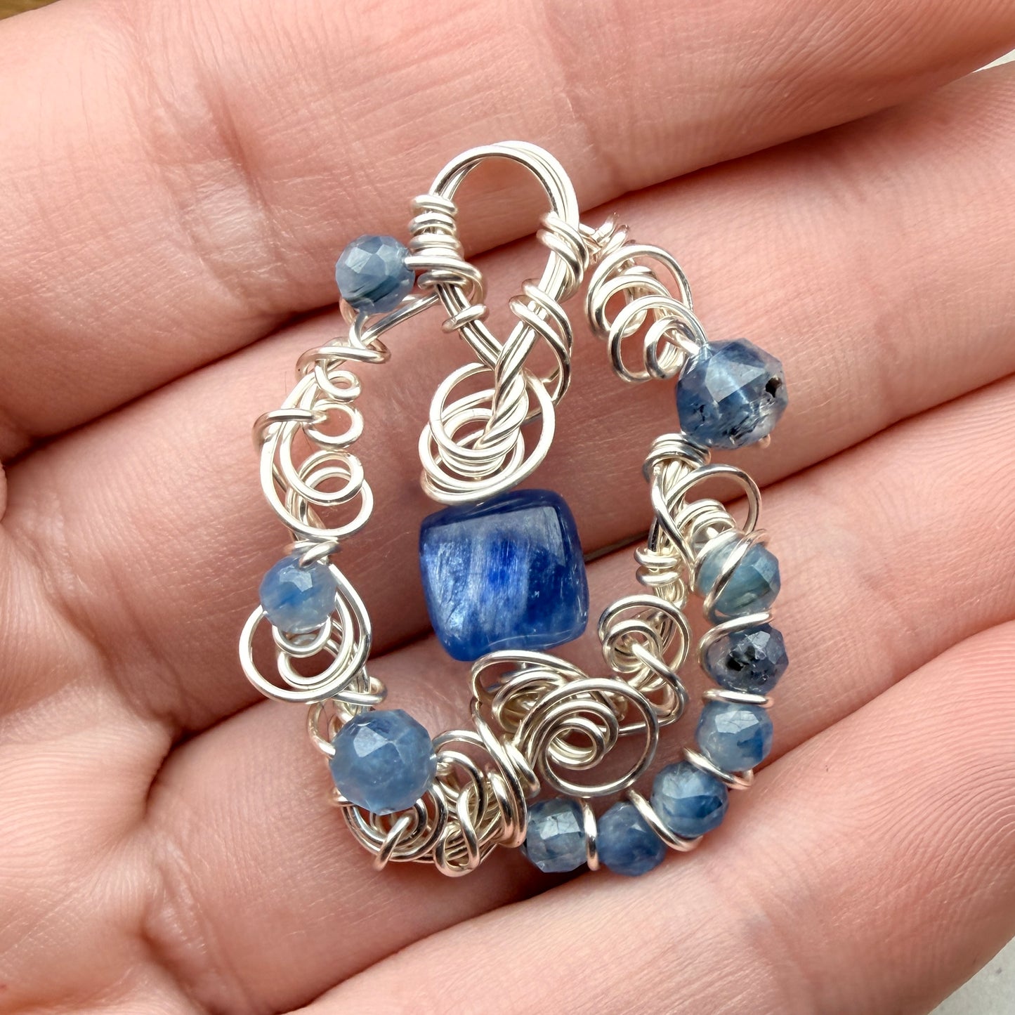 Blue Kyanite pendant #1