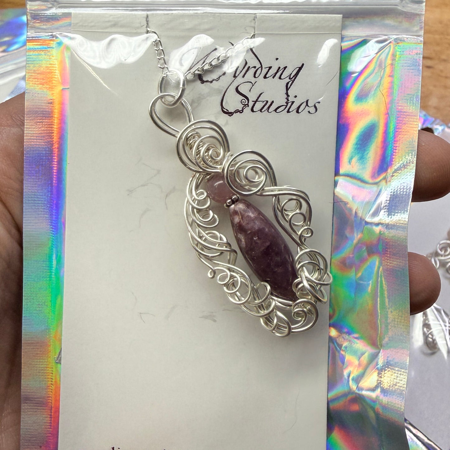 Magpie Rummage Sale - lepidolite pendant