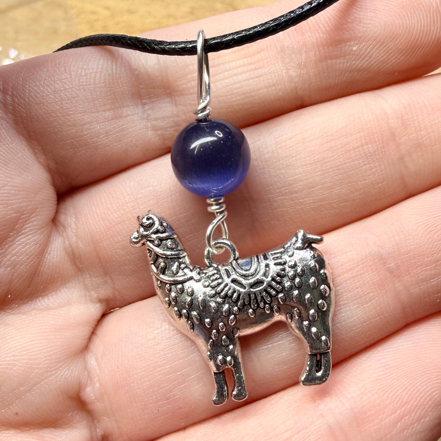 Magpie Rummage Sale - purple llama pendant
