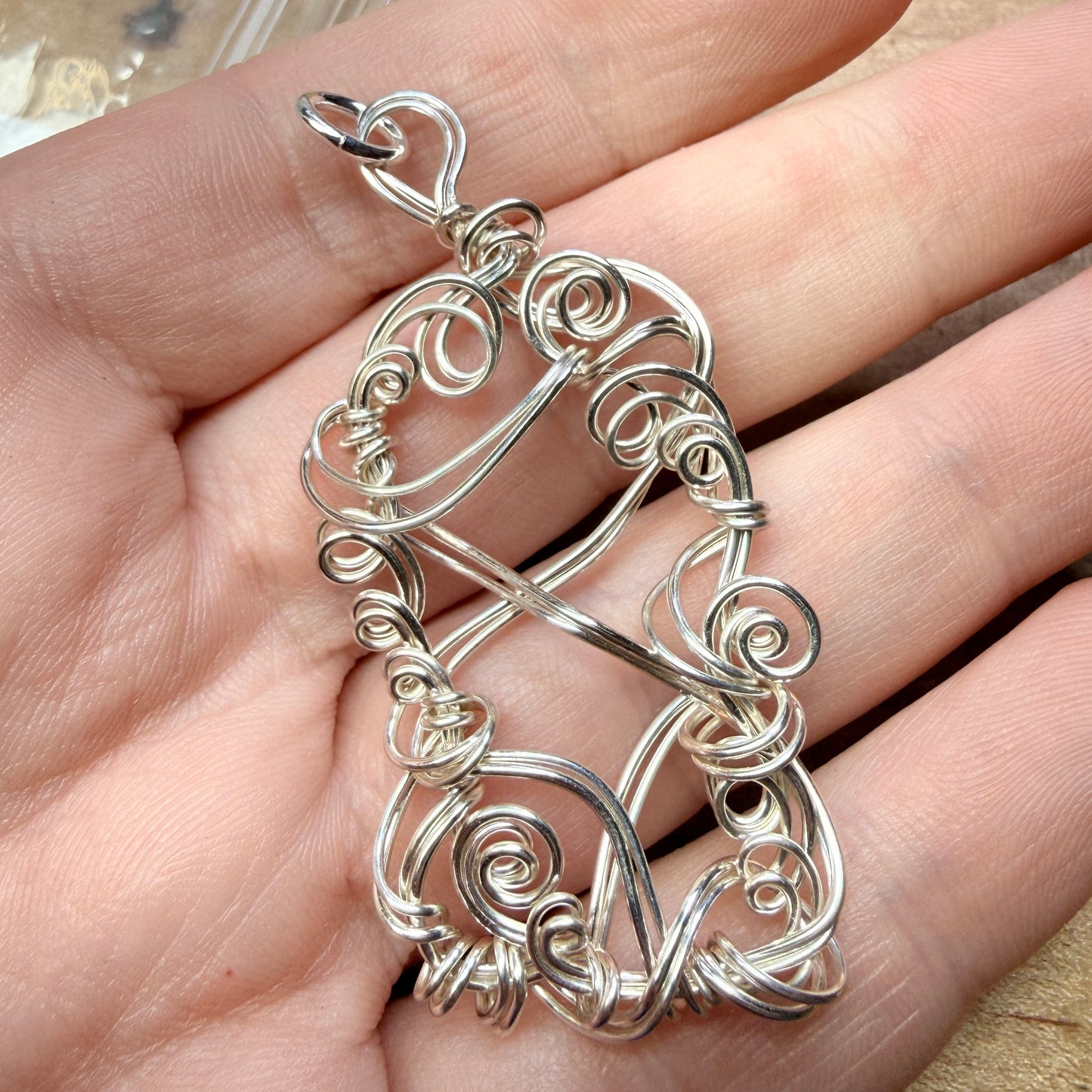 Magpie Rummage Sale - wirework pendant