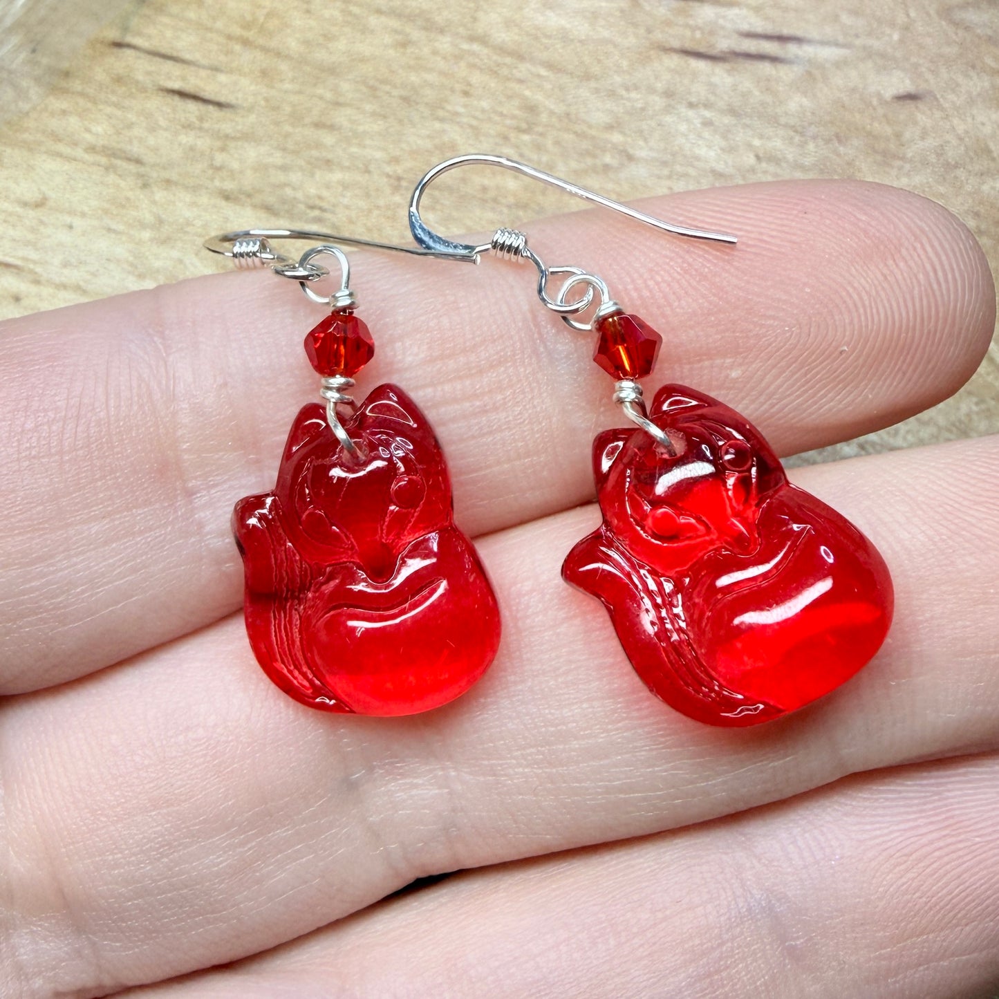 Magpie Rummage Sale - red fox earrings