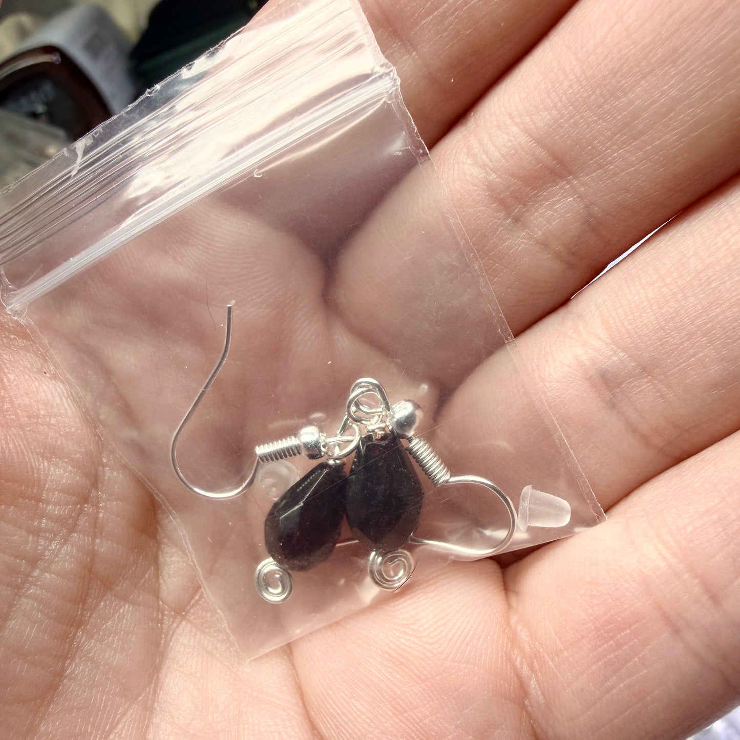 Magpie Rummage Sale - dark red teardrops