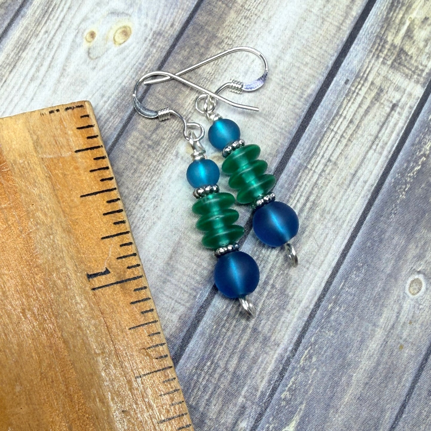 Mermaid Summer - teal earrings
