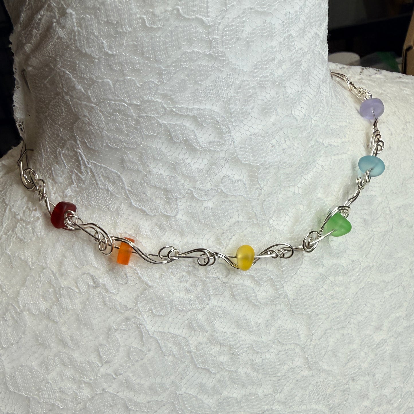 Mermaid Summer - rainbow necklace