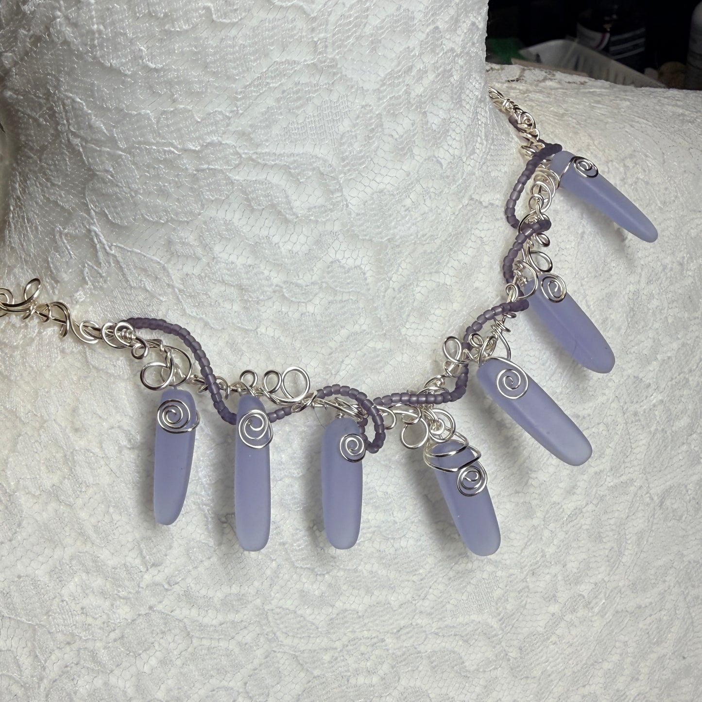 Mermaid Summer - purple necklace