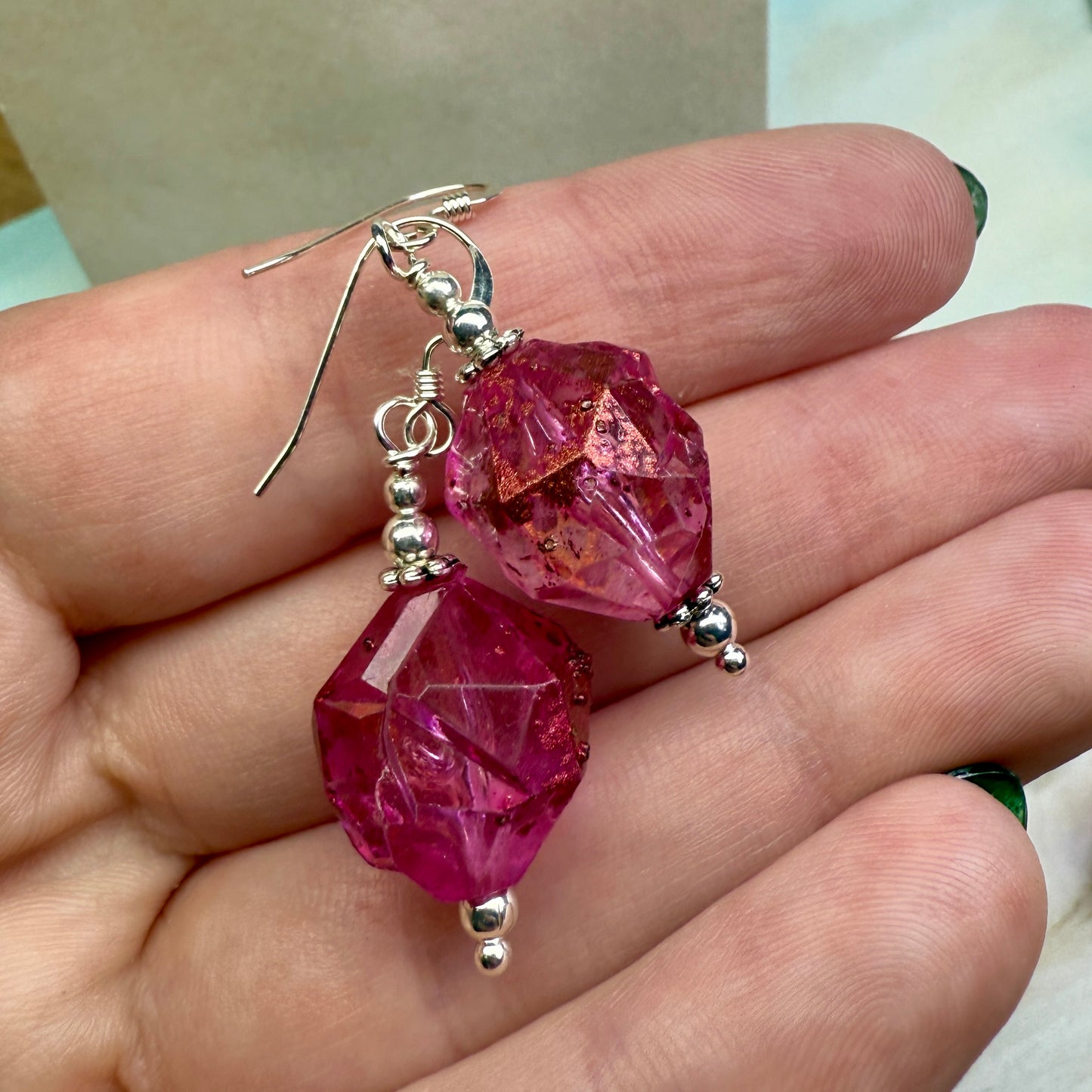 on the turning tide - vintage lucite earrings