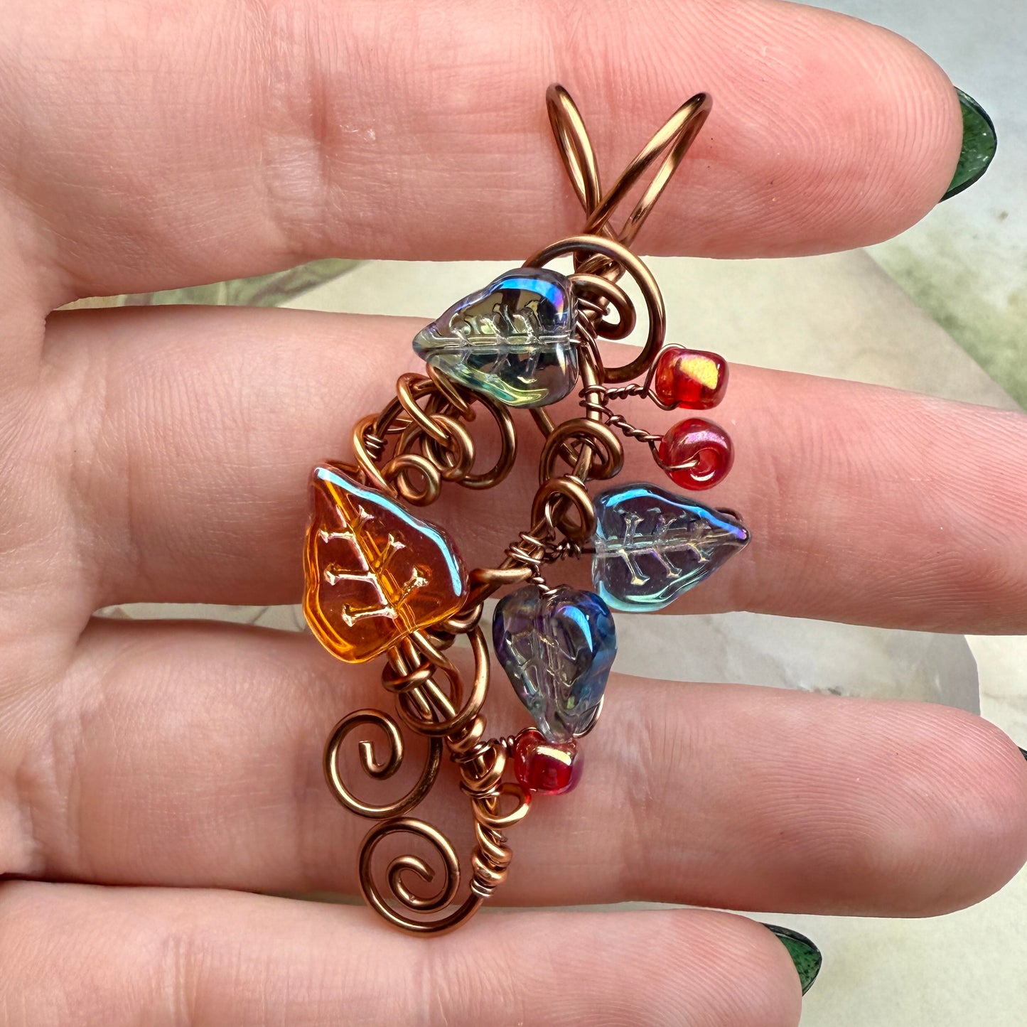 in the waiting woods - leaf & vine pendant