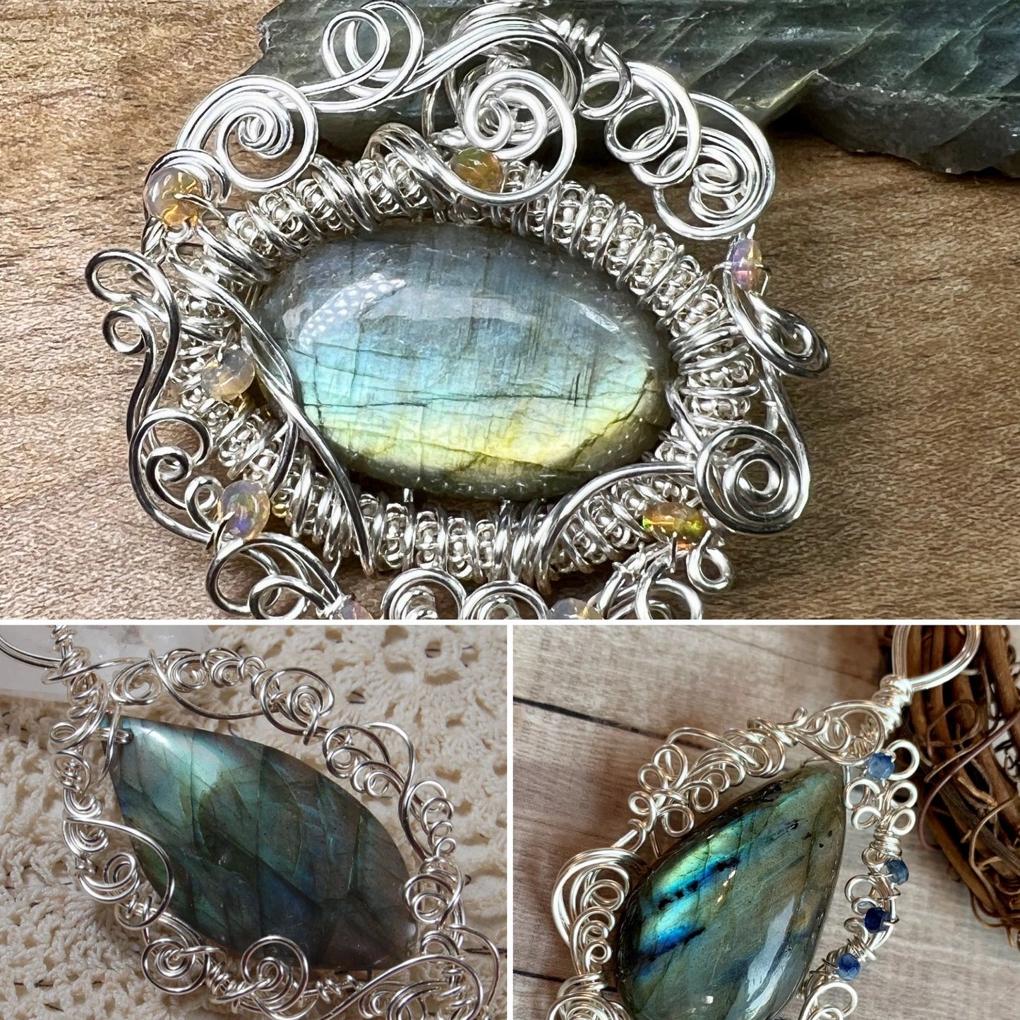 $46 labradorite pendants