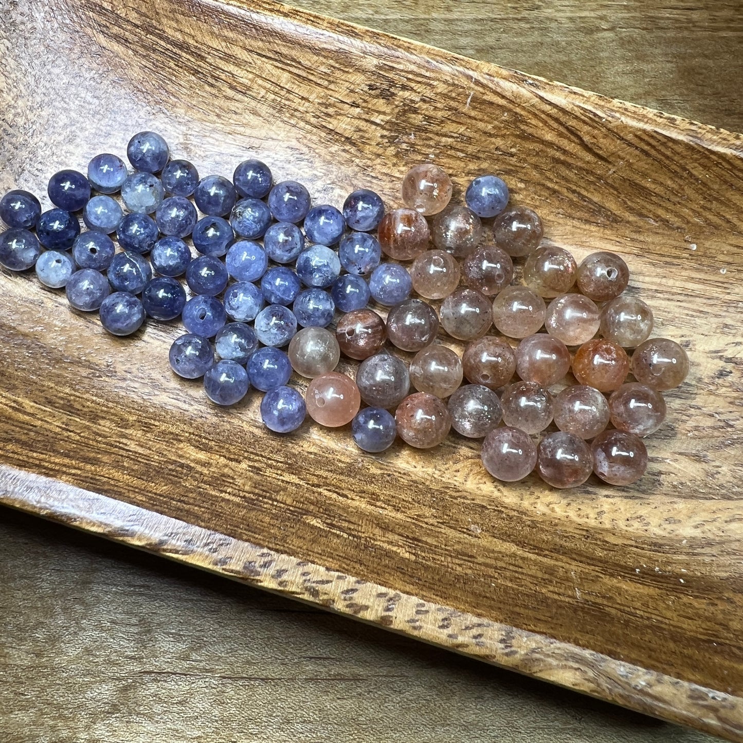 March 2023 Pretty Rocks Club - sunstone & sunstone-in-iolite