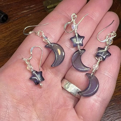 In A Very Blue Moon - Choose-Your-Own-Adventure Moon & Star Earrings