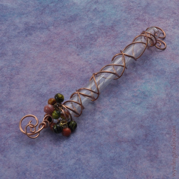 Vintage Lampwork Glass Mezuzah Case