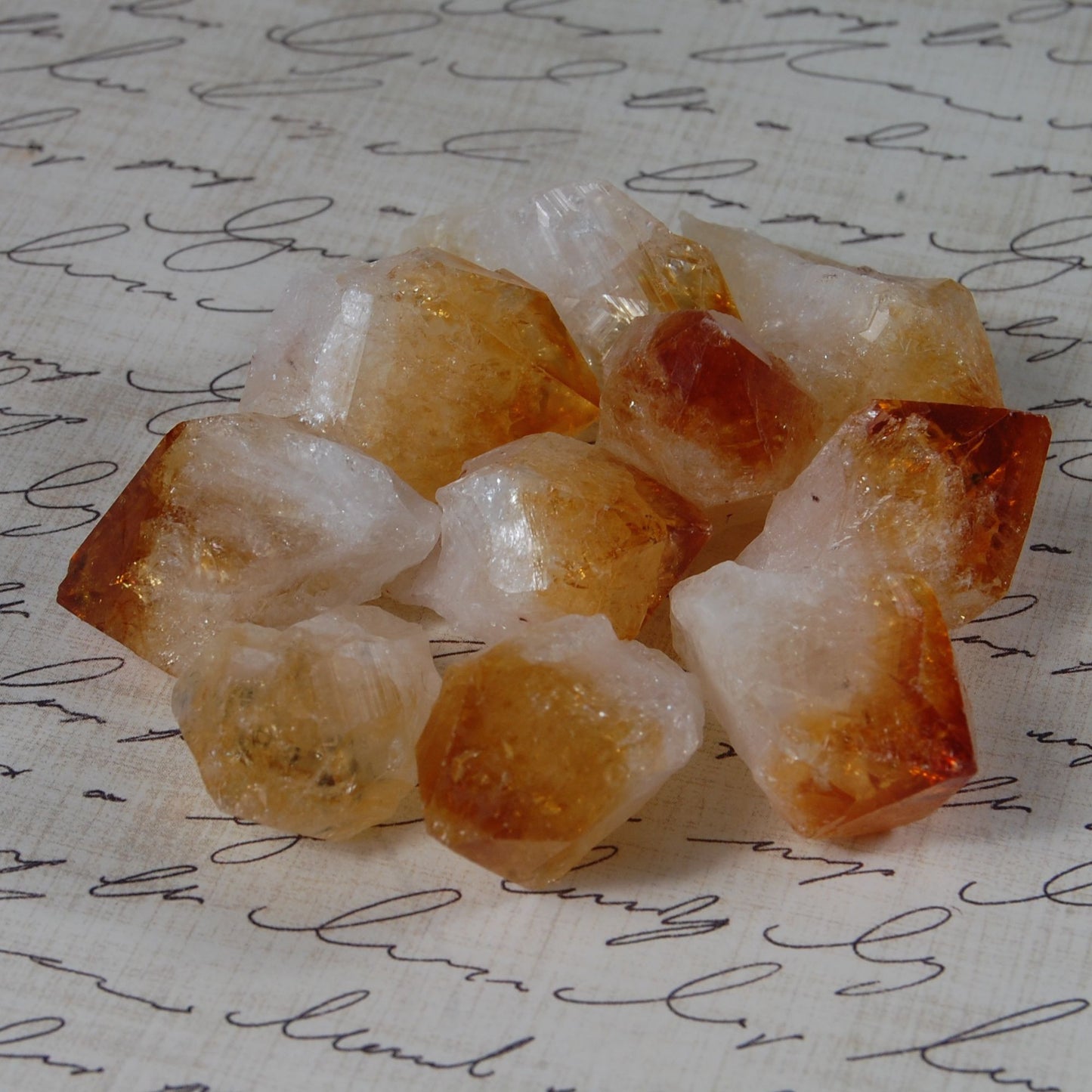 Citrine crystal points