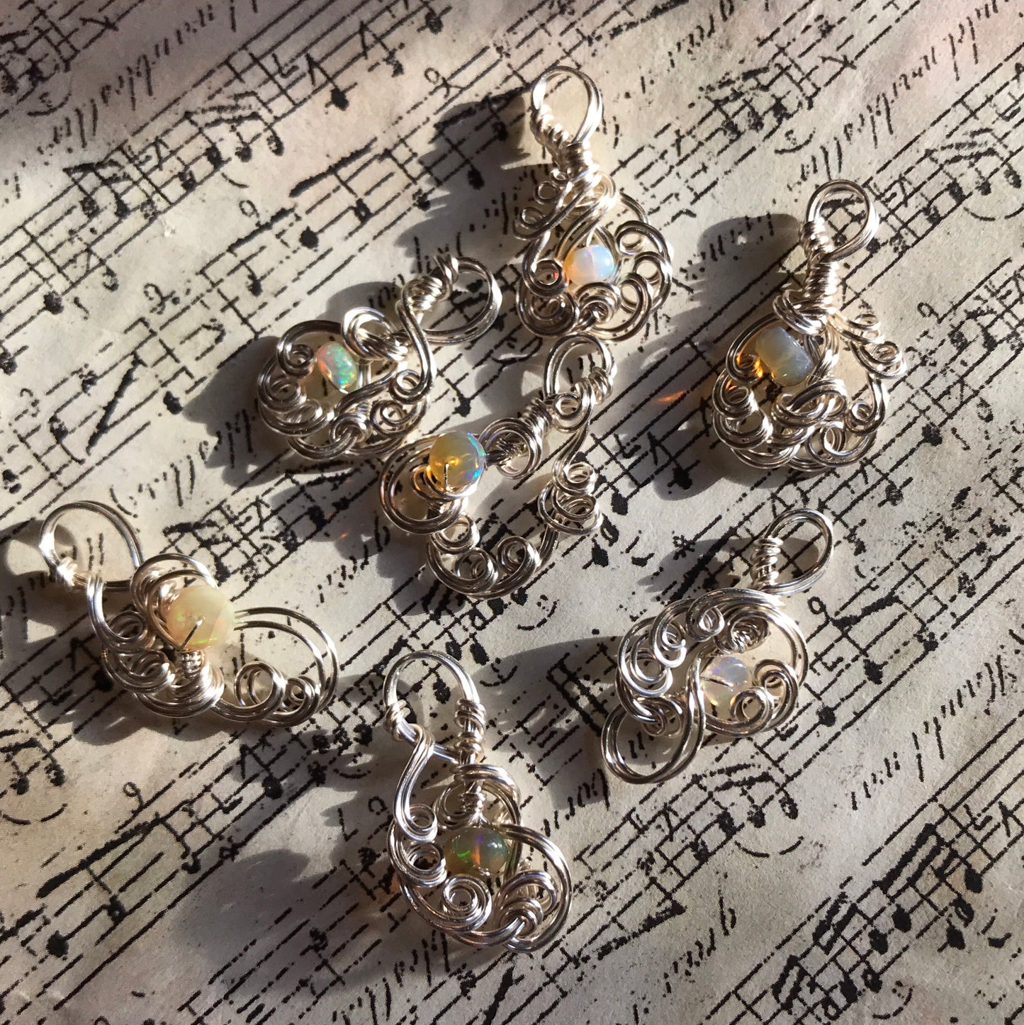 $13 Anniversary Opal Pendants