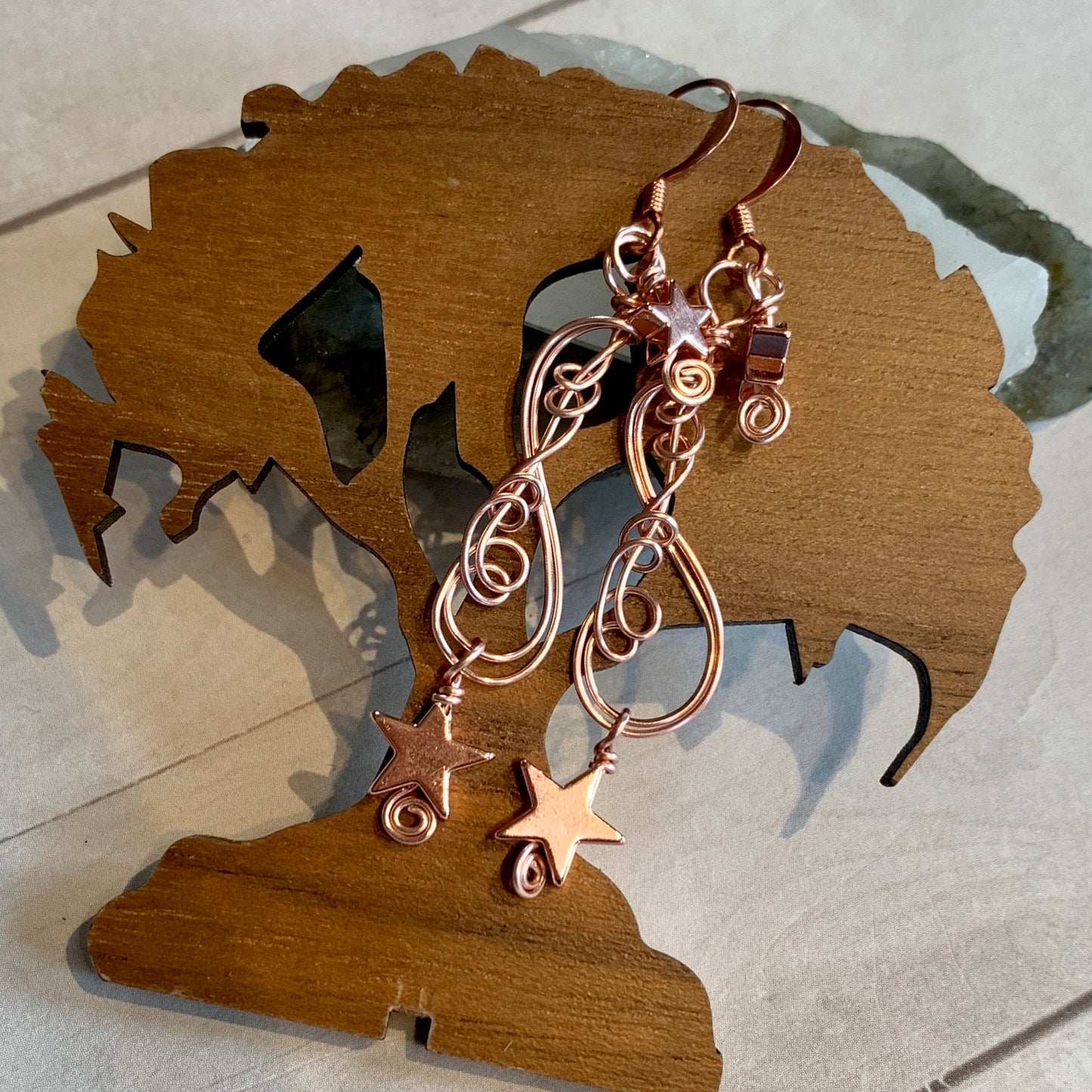 Skylit - rosegold earrings #2