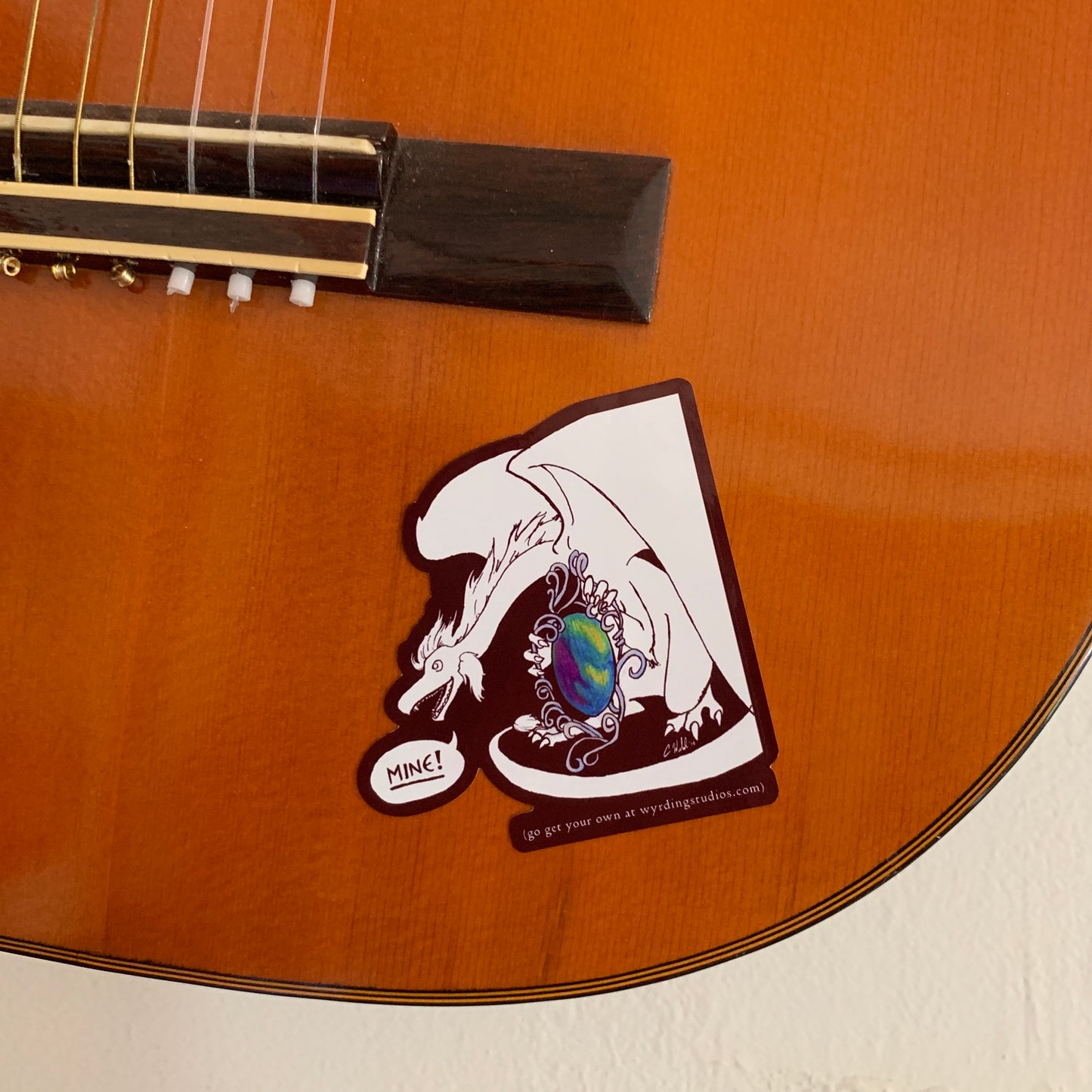 MINE! dragon window cling