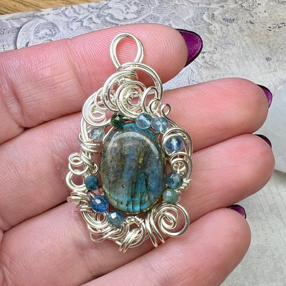 Petite Labradorite Pendant #3