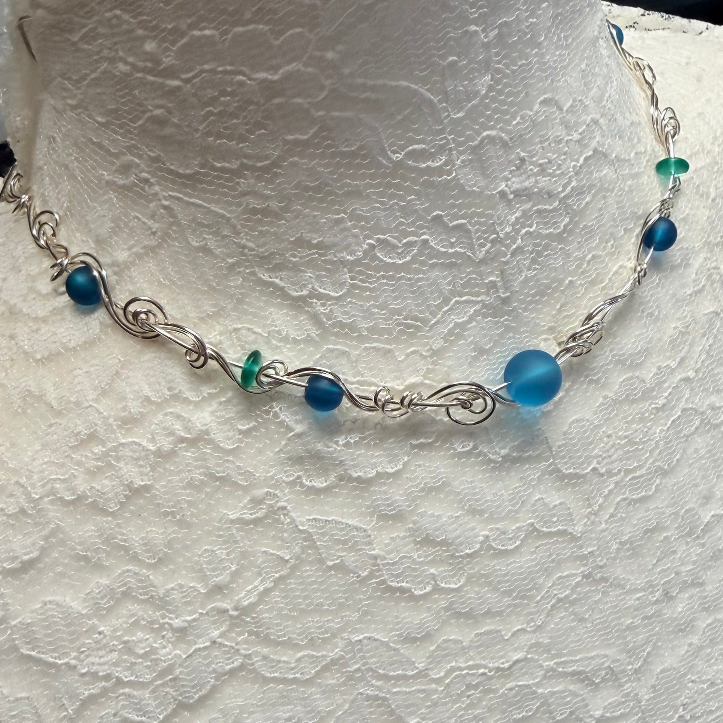 Mermaid Summer - teal necklace