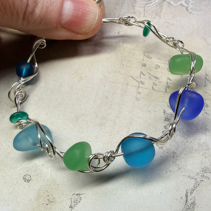 Mermaid Summer - green and blue bracelet