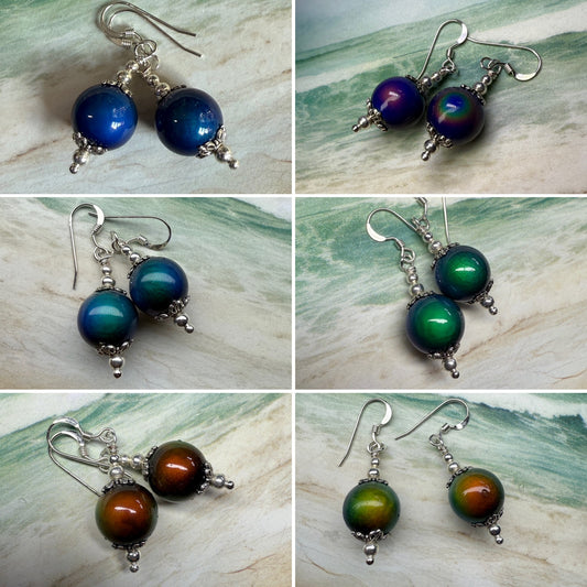 on the turning tide - thermal color-shift earrings