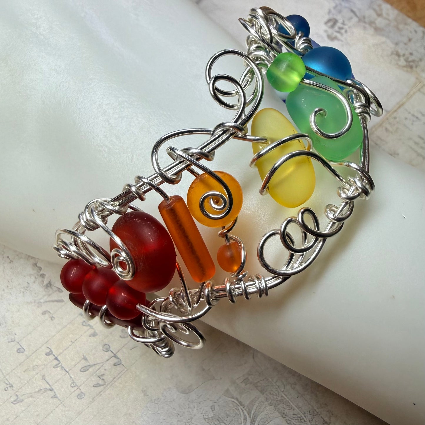 Mermaid Summer - rainbow cuff #1
