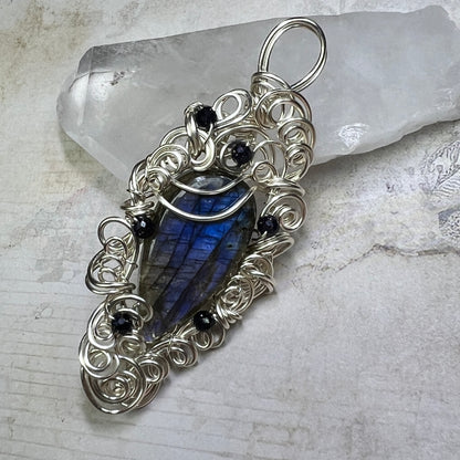 Petite Labradorite Pendant #7