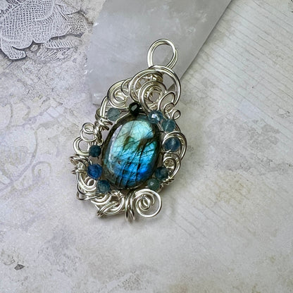 Petite Labradorite Pendant #3