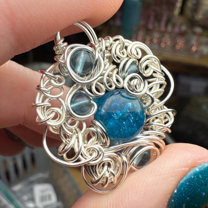 on the turning tide -  apatite & fluorite pendant