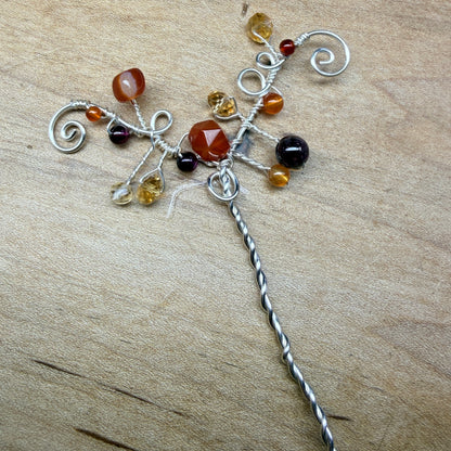 Hair ornament - red/orange/yellow