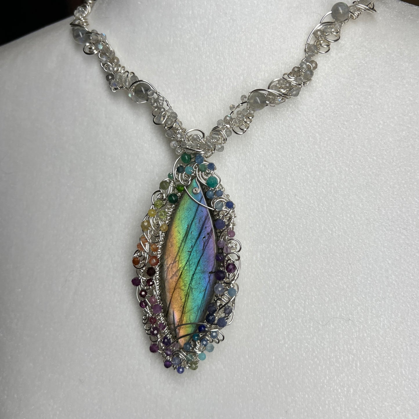 The Glorious Rainbow Labradorite Necklace