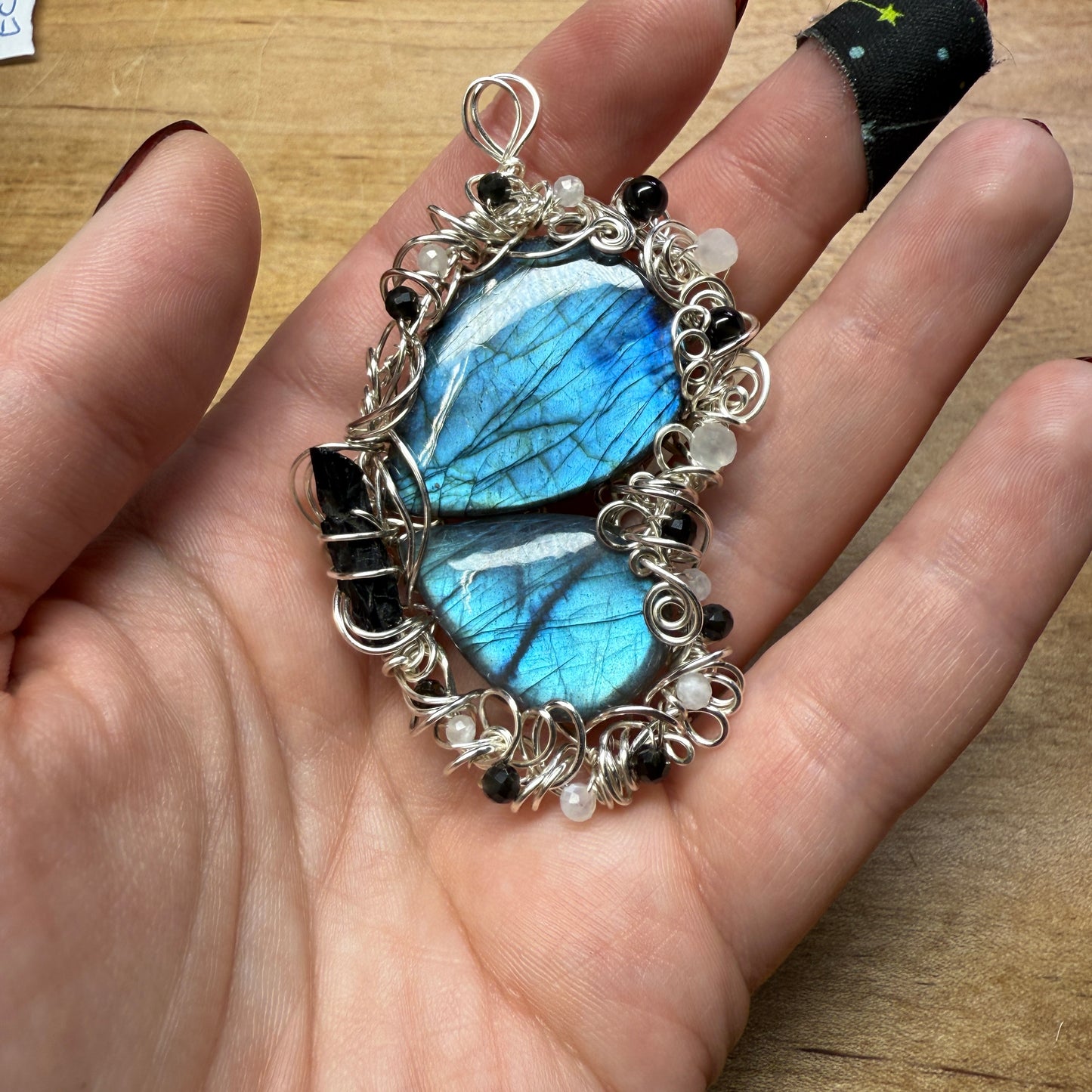 Blue Morpho pendant