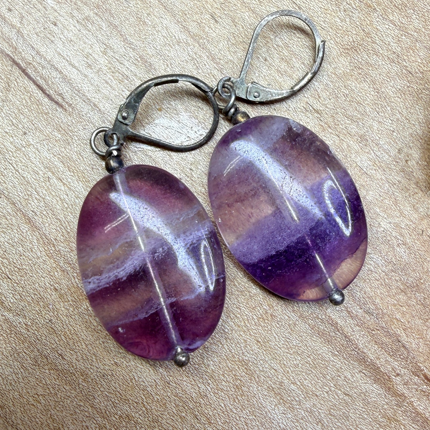 Magpie Rummage Sale - fluorite earrings (personal collection)