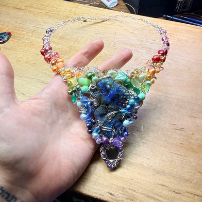 Rainbow labradorite mermaid