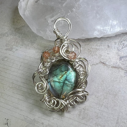 Petite Labradorite Pendant #6