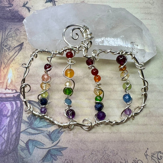 Pumpkin Pendant - rainbow