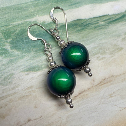 on the turning tide - thermal color-shift earrings