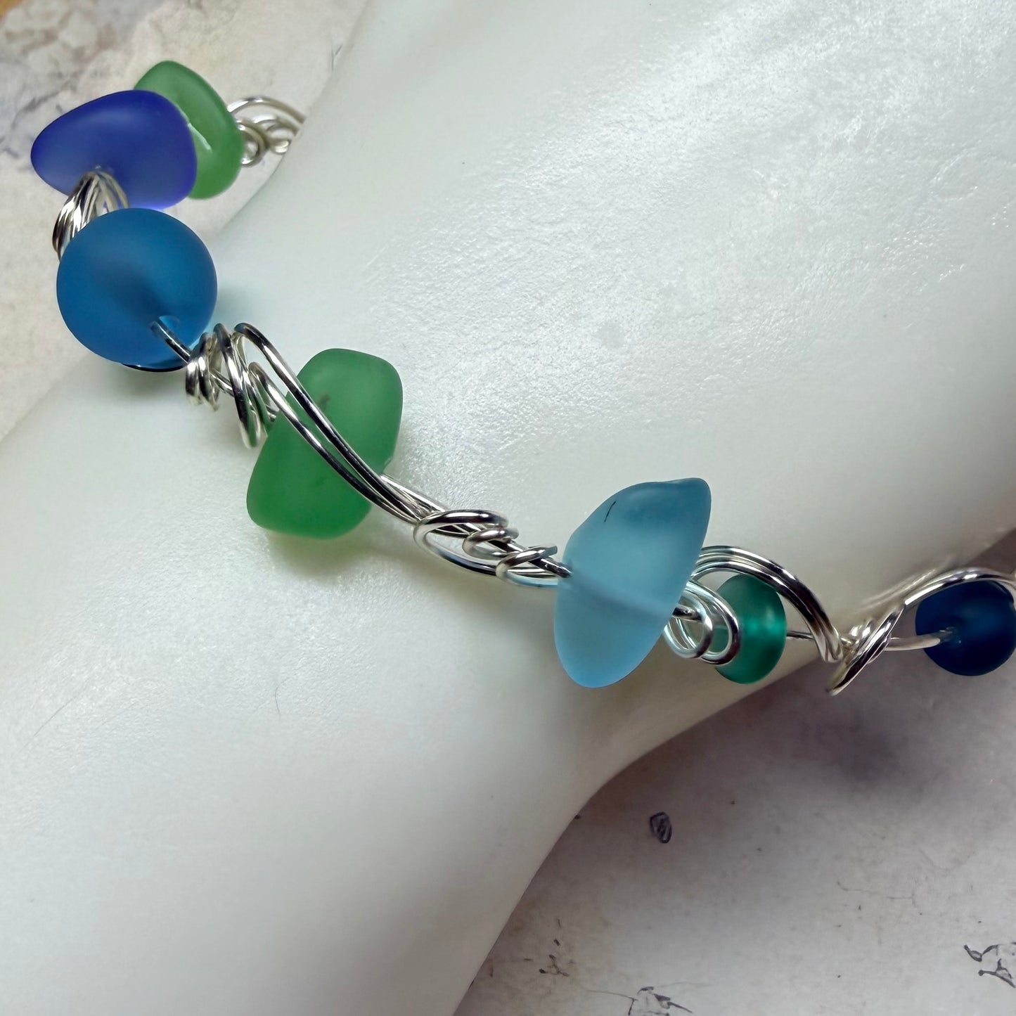 Mermaid Summer - green and blue bracelet