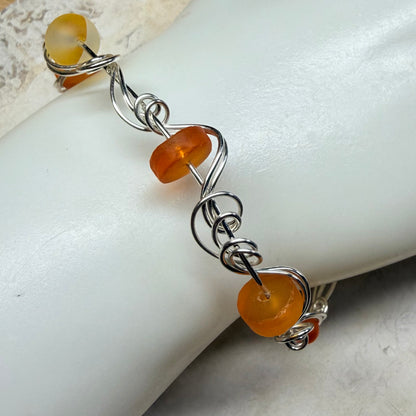 Mermaid Summer - orange and yellow bracelet