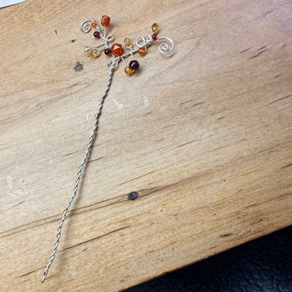 Hair ornament - red/orange/yellow