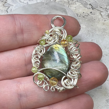 Petite Labradorite Pendant #2