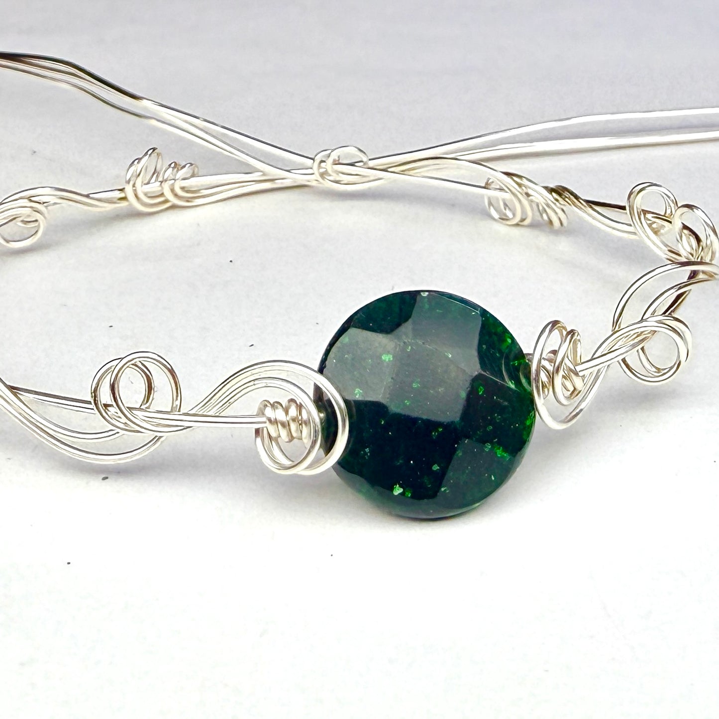 Green goldstone bracelet