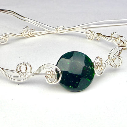 Green goldstone bracelet