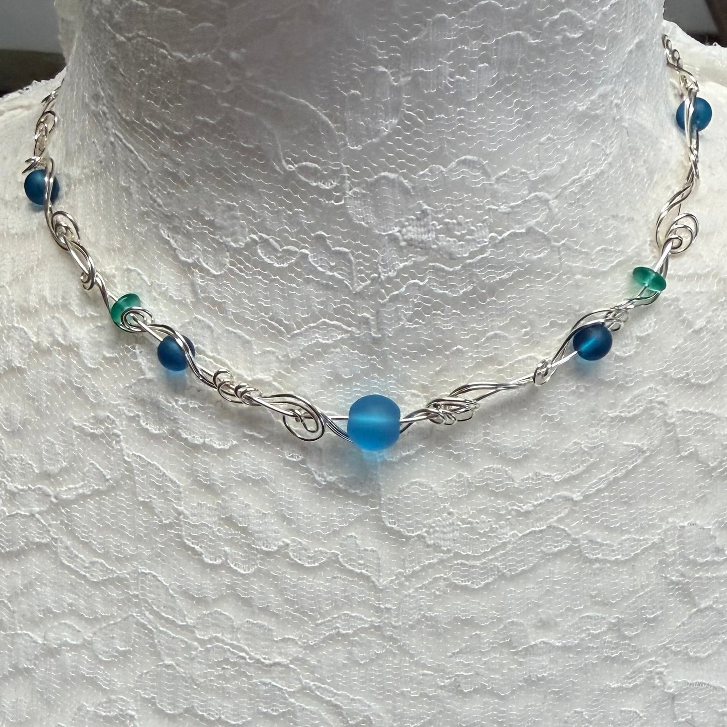 Mermaid Summer - teal necklace