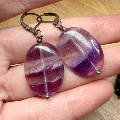 Magpie Rummage Sale - fluorite earrings (personal collection)