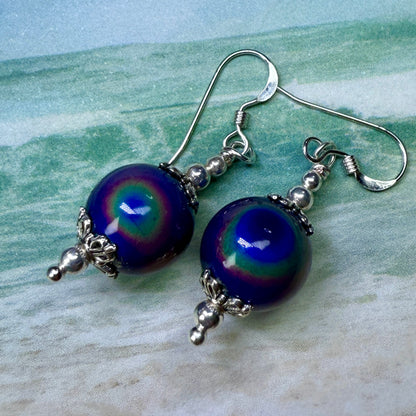 on the turning tide - thermal color-shift earrings